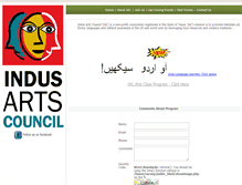 Tablet Screenshot of indusartscouncil.org